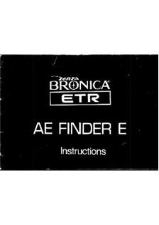 Bronica AE Meter Prisms manual. Camera Instructions.